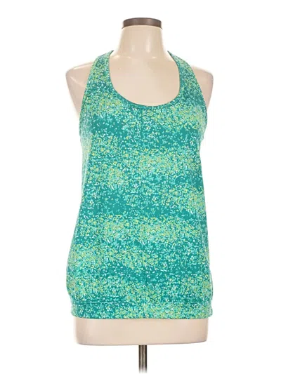Pre-owned Athleta Tank Top Green Halter Neckline Tops