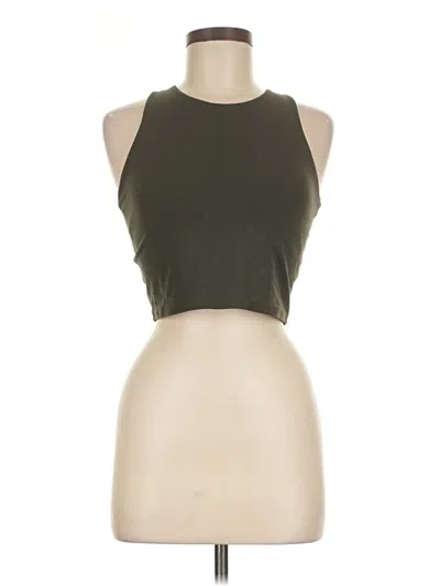 Pre-owned Athleta Tank Top Green Halter Neckline Tops