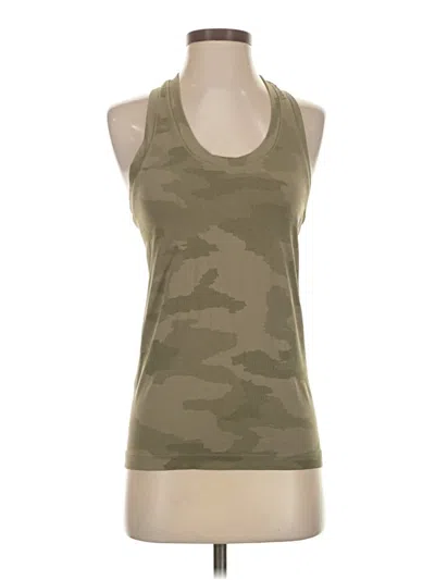 Pre-owned Athleta Tank Top Green Halter Neckline Tops