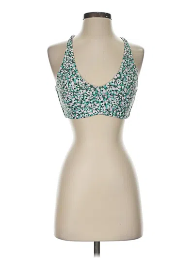 Pre-owned Athleta Tank Top Green Halter Neckline Tops