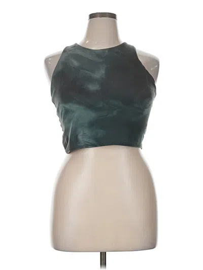 Pre-owned Athleta Tank Top Green Halter Neckline Tops