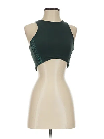 Pre-owned Athleta Tank Top Green Halter Neckline Tops