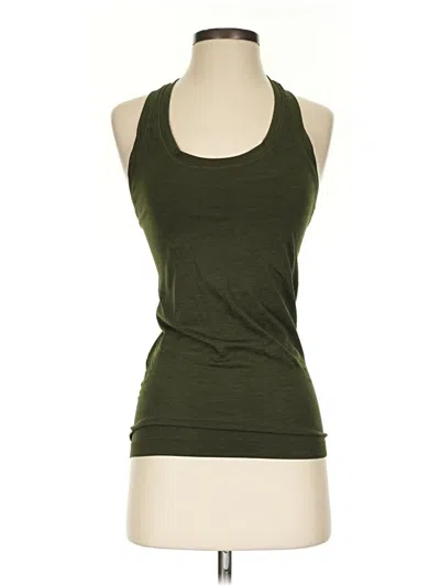 Pre-owned Athleta Tank Top Green Halter Neckline Tops