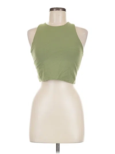 Pre-owned Athleta Tank Top Green Halter Neckline Tops