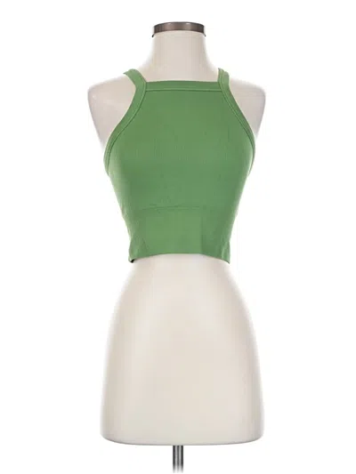 Pre-owned Athleta Tank Top Green Halter Neckline Tops