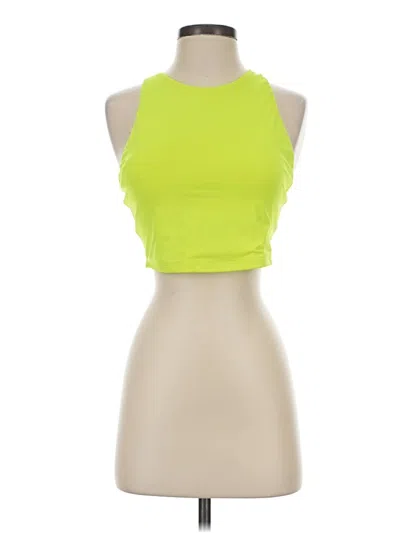 Pre-owned Athleta Tank Top Green Halter Neckline Tops