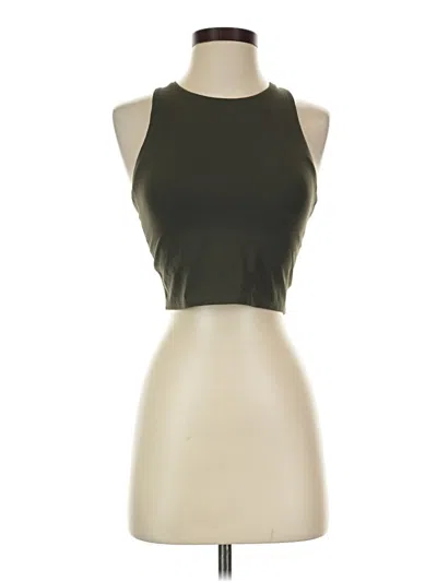 Pre-owned Athleta Tank Top Green Halter Neckline Tops