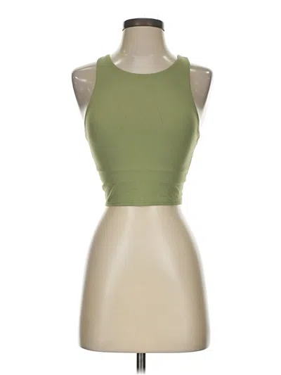 Pre-owned Athleta Tank Top Green Halter Neckline Tops