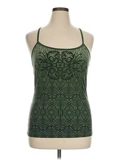Pre-owned Athleta Tank Top Green Halter Neckline Tops