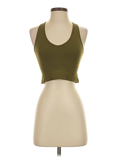 Pre-owned Athleta Tank Top Green Halter Neckline Tops