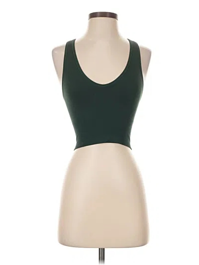 Pre-owned Athleta Tank Top Green Halter Neckline Tops