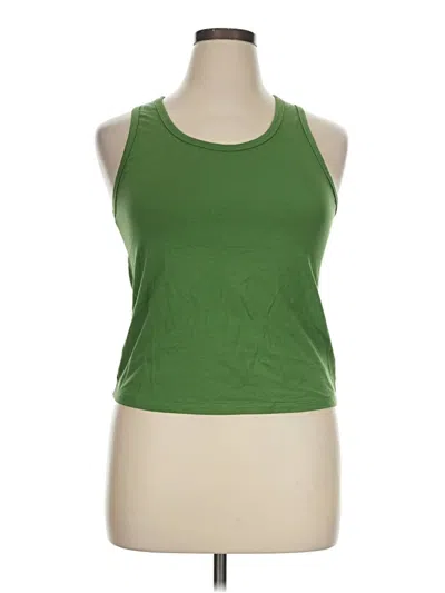 Pre-owned Athleta Tank Top Green Halter Neckline Tops