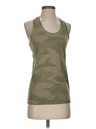 Pre-owned Athleta Tank Top Green Halter Neckline Tops