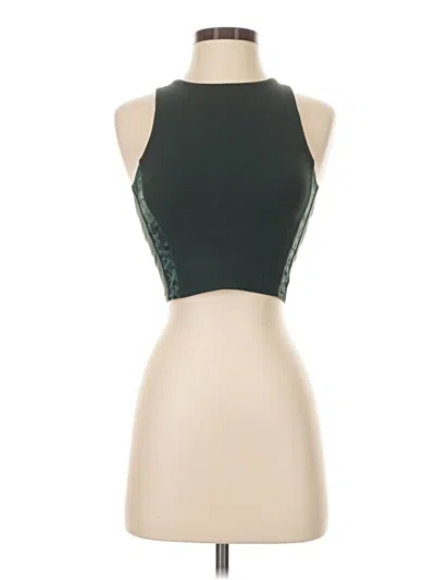 Pre-owned Athleta Tank Top Green Halter Neckline Tops