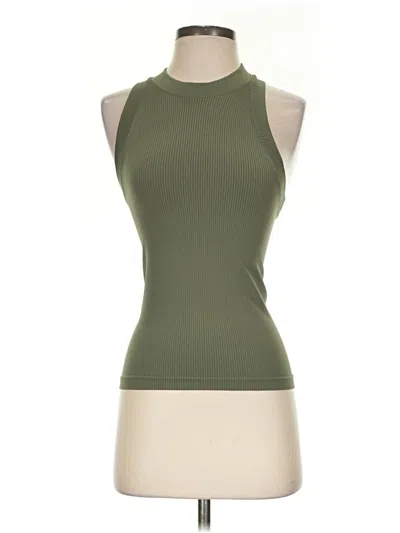 Pre-owned Athleta Tank Top Green Halter Neckline Tops