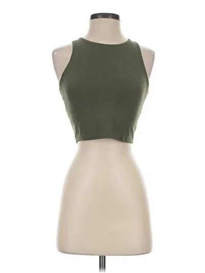 Pre-owned Athleta Tank Top Green Halter Neckline Tops