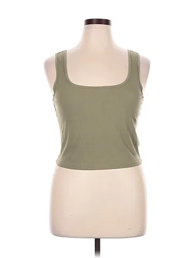 Pre-owned Athleta Tank Top Green Square Neckline Tops