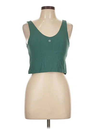 Pre-owned Athleta Tank Top Green Strapless Neckline Tops