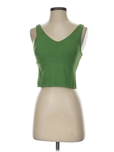 Pre-owned Athleta Tank Top Green Strapless Neckline Tops