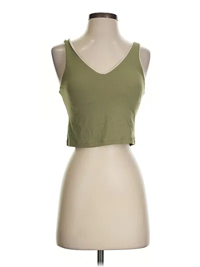 Pre-owned Athleta Tank Top Green Strapless Neckline Tops