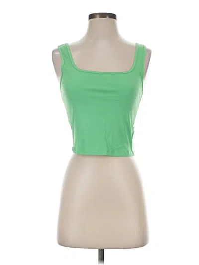 Pre-owned Athleta Tank Top Green Strapless Neckline Tops