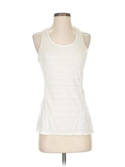 Pre-owned Athleta Tank Top Ivory Halter Neckline Tops In White