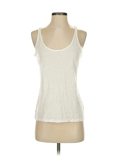 Pre-owned Athleta Tank Top Ivory Halter Neckline Tops In White