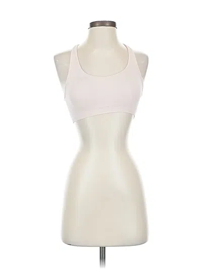 Pre-owned Athleta Tank Top Ivory Halter Neckline Tops In White