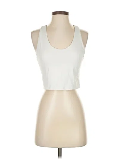Pre-owned Athleta Tank Top Ivory Halter Neckline Tops In White