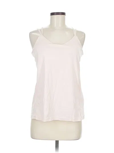 Pre-owned Athleta Tank Top Ivory Halter Neckline Tops In White