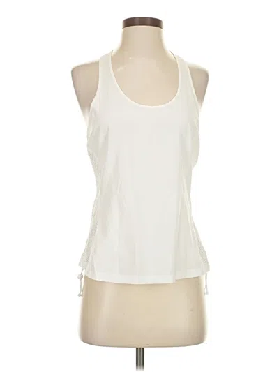 Pre-owned Athleta Tank Top Ivory Halter Neckline Tops In White