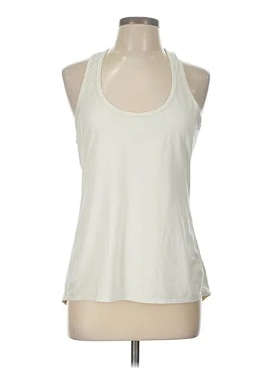 Pre-owned Athleta Tank Top Ivory Halter Neckline Tops In White