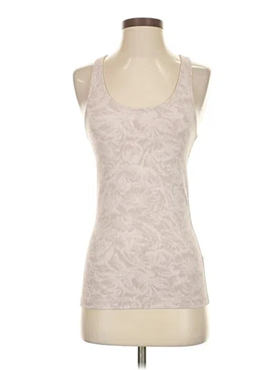 Pre-owned Athleta Tank Top Ivory Halter Neckline Tops In White