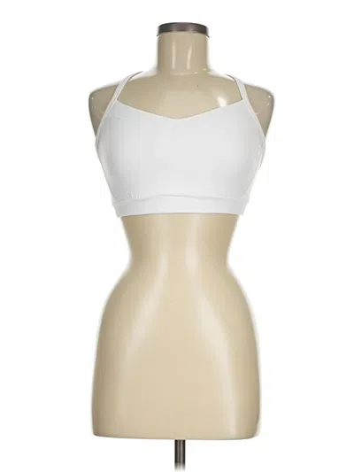 Pre-owned Athleta Tank Top Ivory Halter Neckline Tops In White