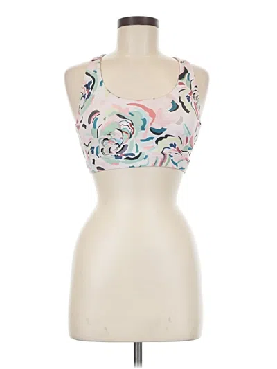 Pre-owned Athleta Tank Top Ivory Halter Neckline Tops In White