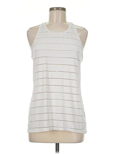 Pre-owned Athleta Tank Top Ivory Halter Neckline Tops In White