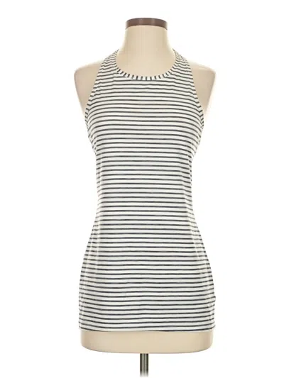 Pre-owned Athleta Tank Top Ivory Halter Neckline Tops In White