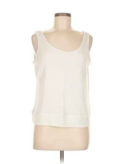 Pre-owned Athleta Tank Top Ivory Strapless Neckline Tops In White