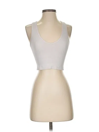 Pre-owned Athleta Tank Top Ivory Strapless Neckline Tops In White