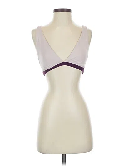 Pre-owned Athleta Tank Top Ivory Strapless Neckline Tops In White