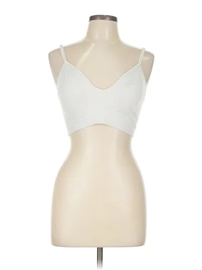 Pre-owned Athleta Tank Top Ivory Strapless Neckline Tops In White