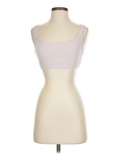 Pre-owned Athleta Tank Top Ivory Strapless Neckline Tops In White