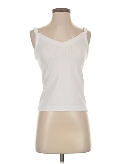 Pre-owned Athleta Tank Top Ivory Strapless Neckline Tops In White