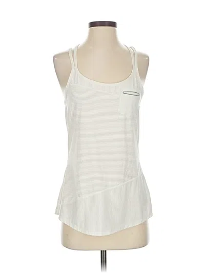 Pre-owned Athleta Tank Top Ivory Tops In White