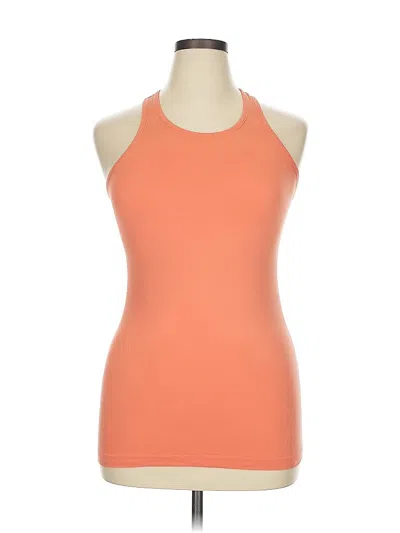 Pre-owned Athleta Tank Top Orange Halter Neckline Tops