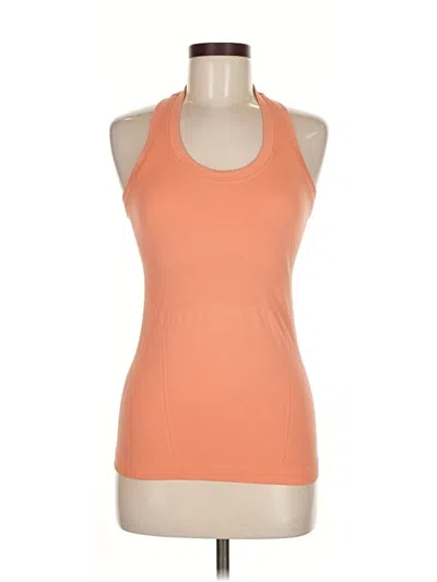 Pre-owned Athleta Tank Top Orange Halter Neckline Tops