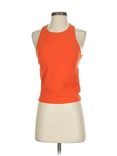 Pre-owned Athleta Tank Top Orange Halter Neckline Tops