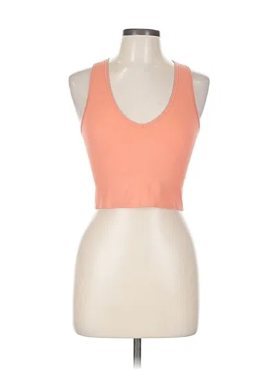 Pre-owned Athleta Tank Top Orange Halter Neckline Tops