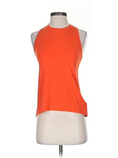 Pre-owned Athleta Tank Top Orange Halter Neckline Tops
