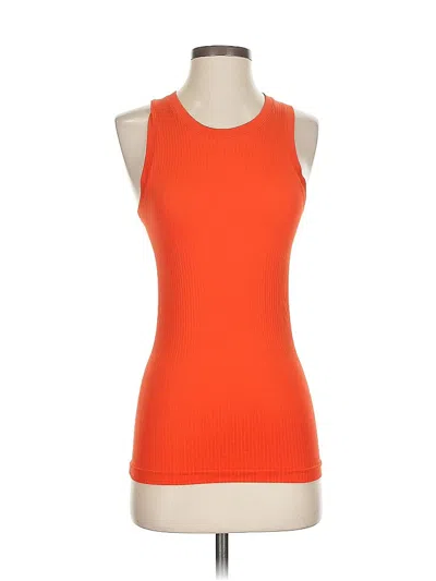 Pre-owned Athleta Tank Top Orange Halter Neckline Tops